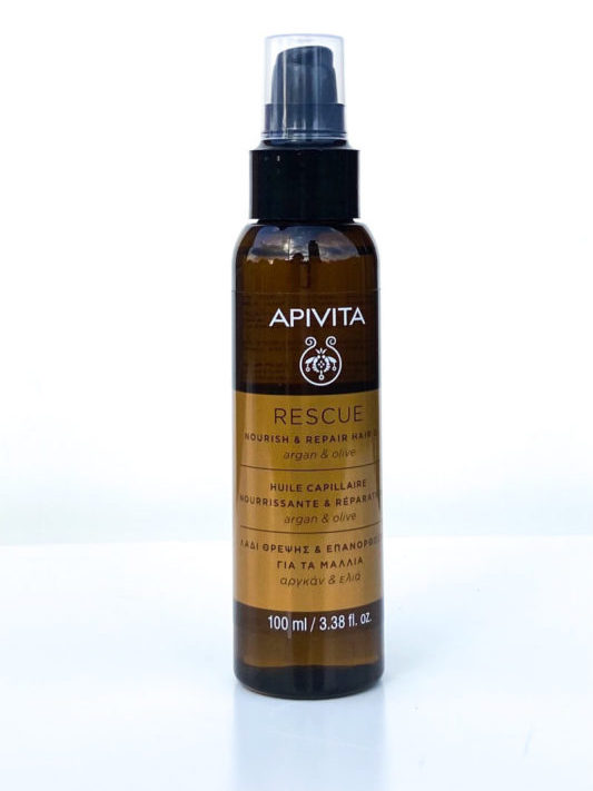 Apivita Rescue INTENSE REPAIR Nourish and Repair Hair Oil Aceite rescate reparador